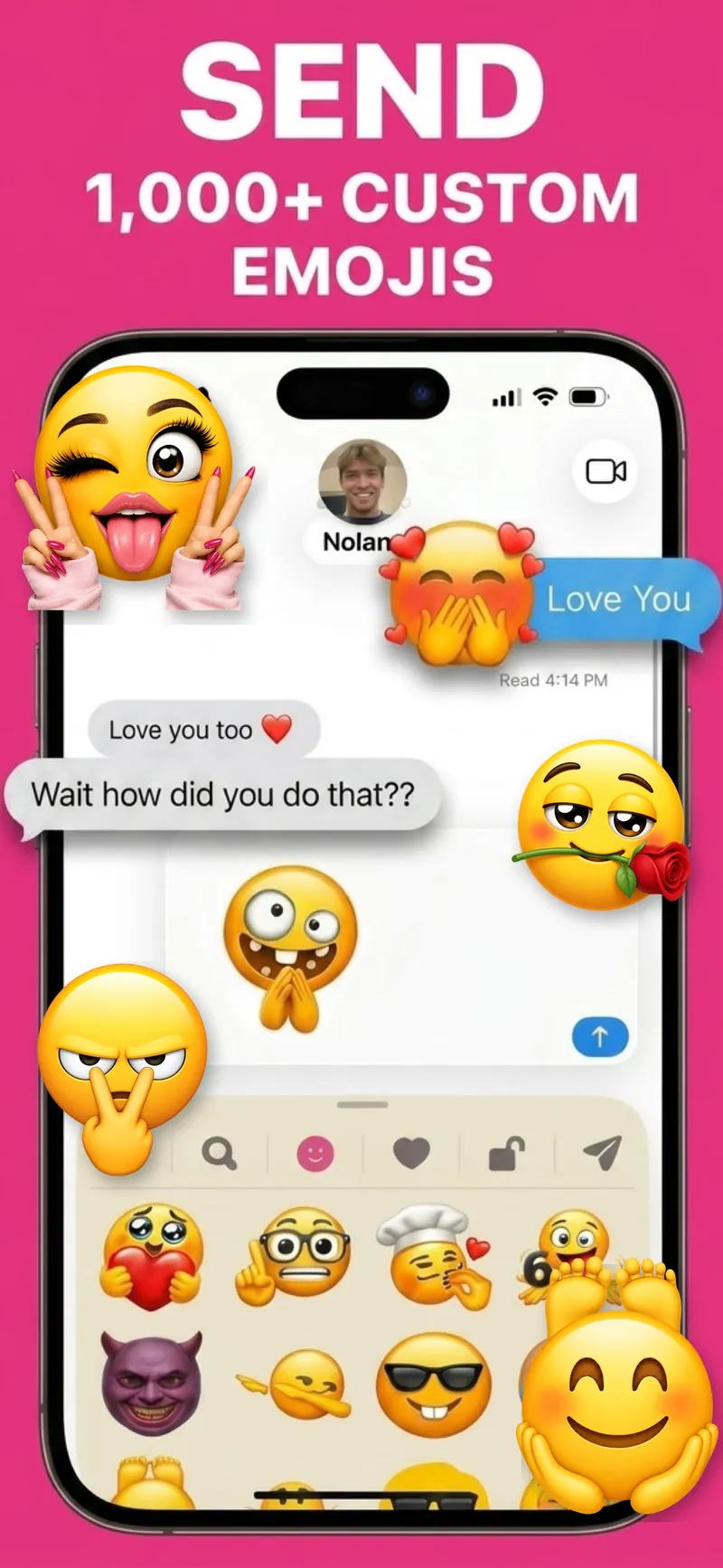 Sending exclusive custom emojis in iMessage from the TimeToTrivia emoji keyboard